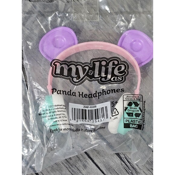 MY LIFE Doll Panda Headphones And Phone Ear Bud With Case New package  18" Dolls - Picture 4 of 5